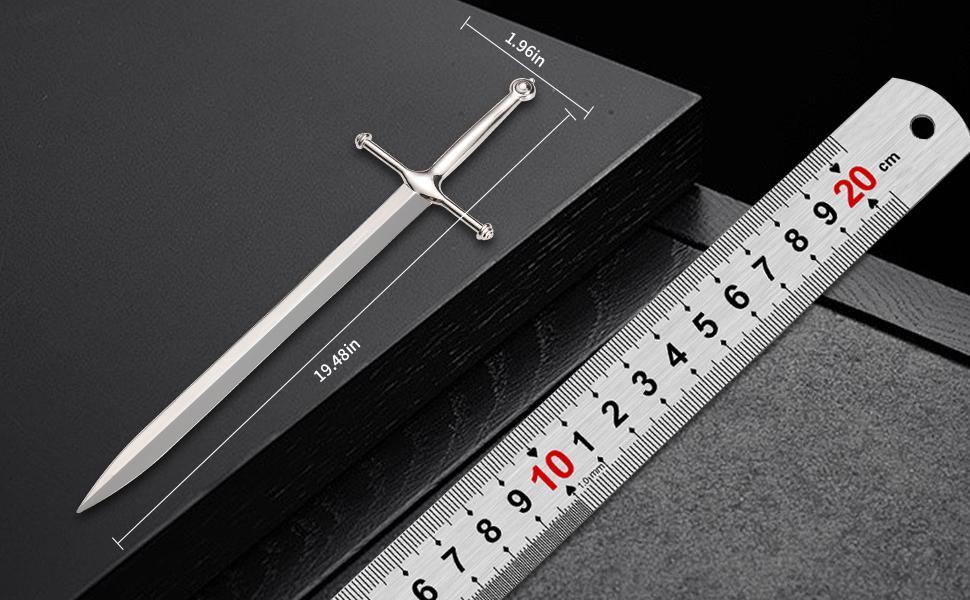 Vintage Silver Letter Opener, 1 Count Envelope Mail Tool Sword Letter Opener, Desks Decoration Office Mail Supplies, Halloween, Christmas, Easter Gift