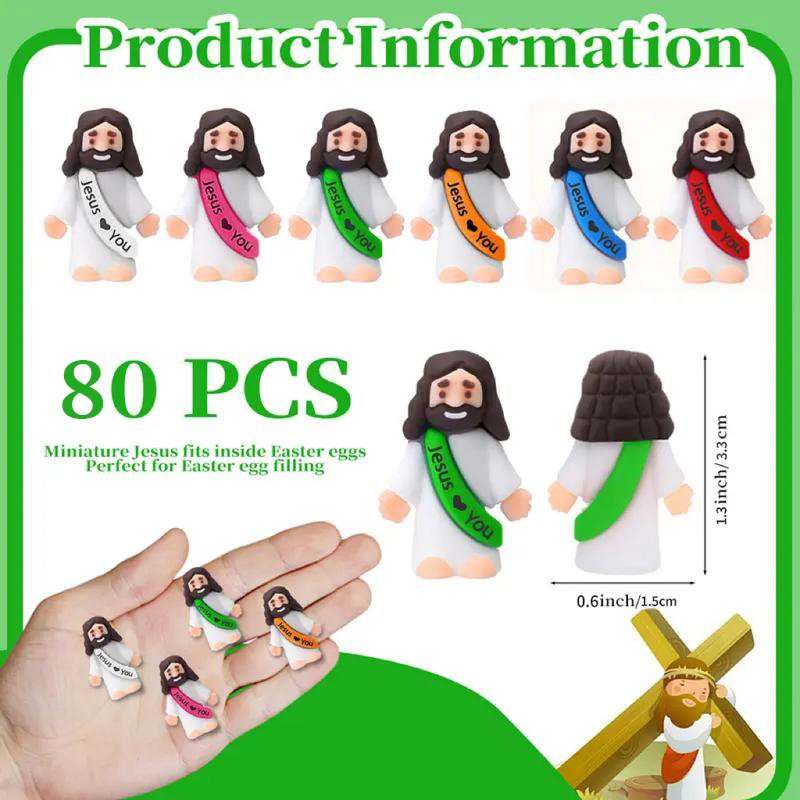 Mini Jesus Figures - Gifts for Halloween Thanksgiving Christm