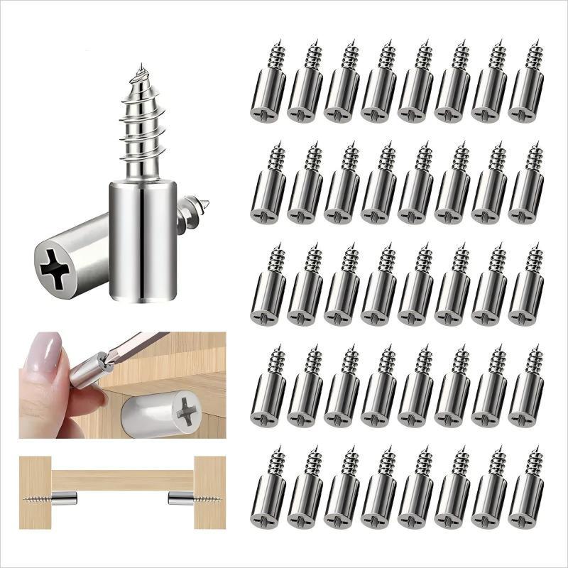 Shelf Support Pegs with Screws, Non-Slip Pins for Cabinets & Shelves