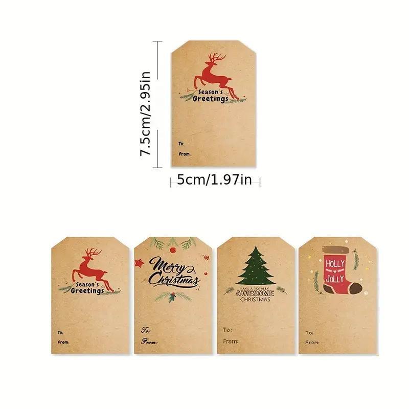 Vintage Christmas Stickers Roll, 300-500 Sheets Per Roll, Perfect Gift Wrapping Labels, Festive Holiday Decorations