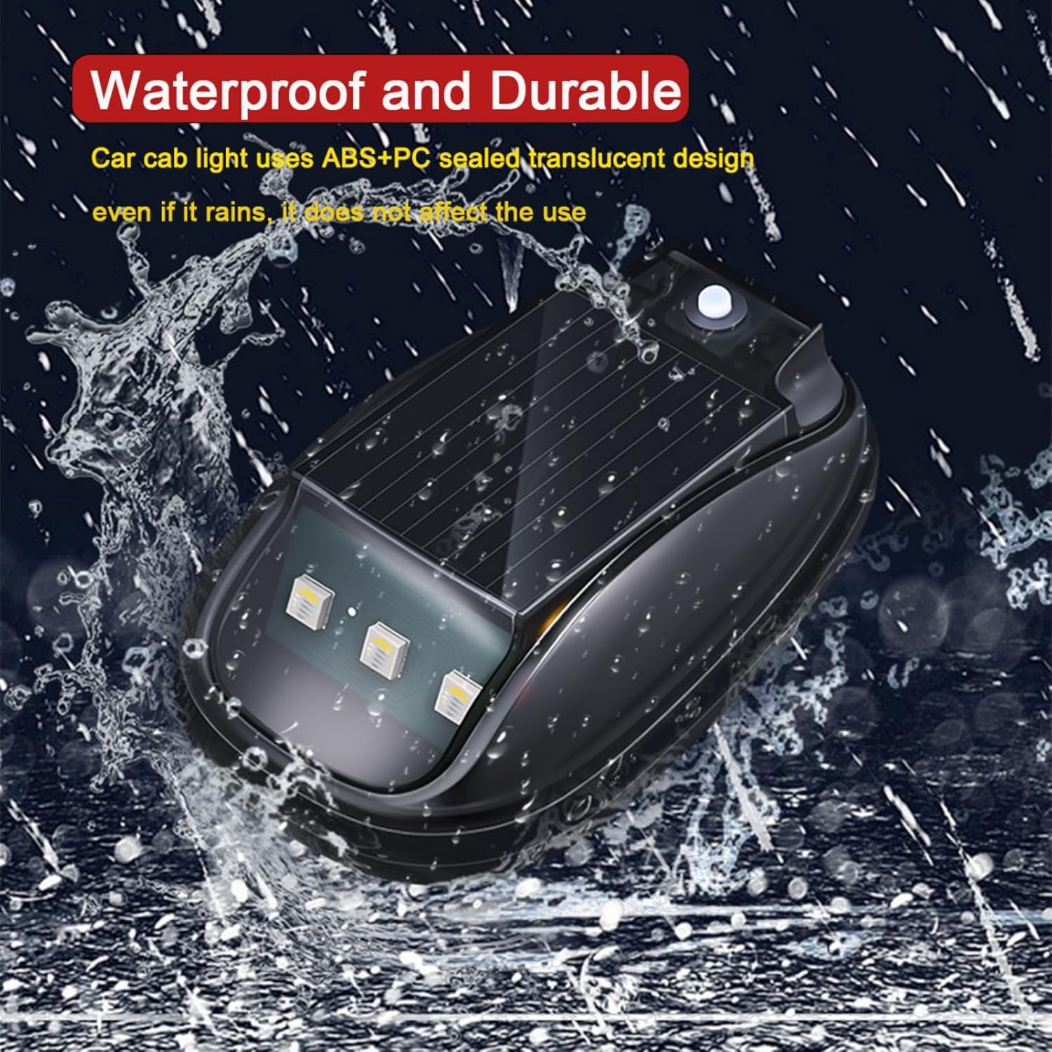 Last Day 49% OFF🔥Solar-powered RGB strobe light on car roof with remote control💡