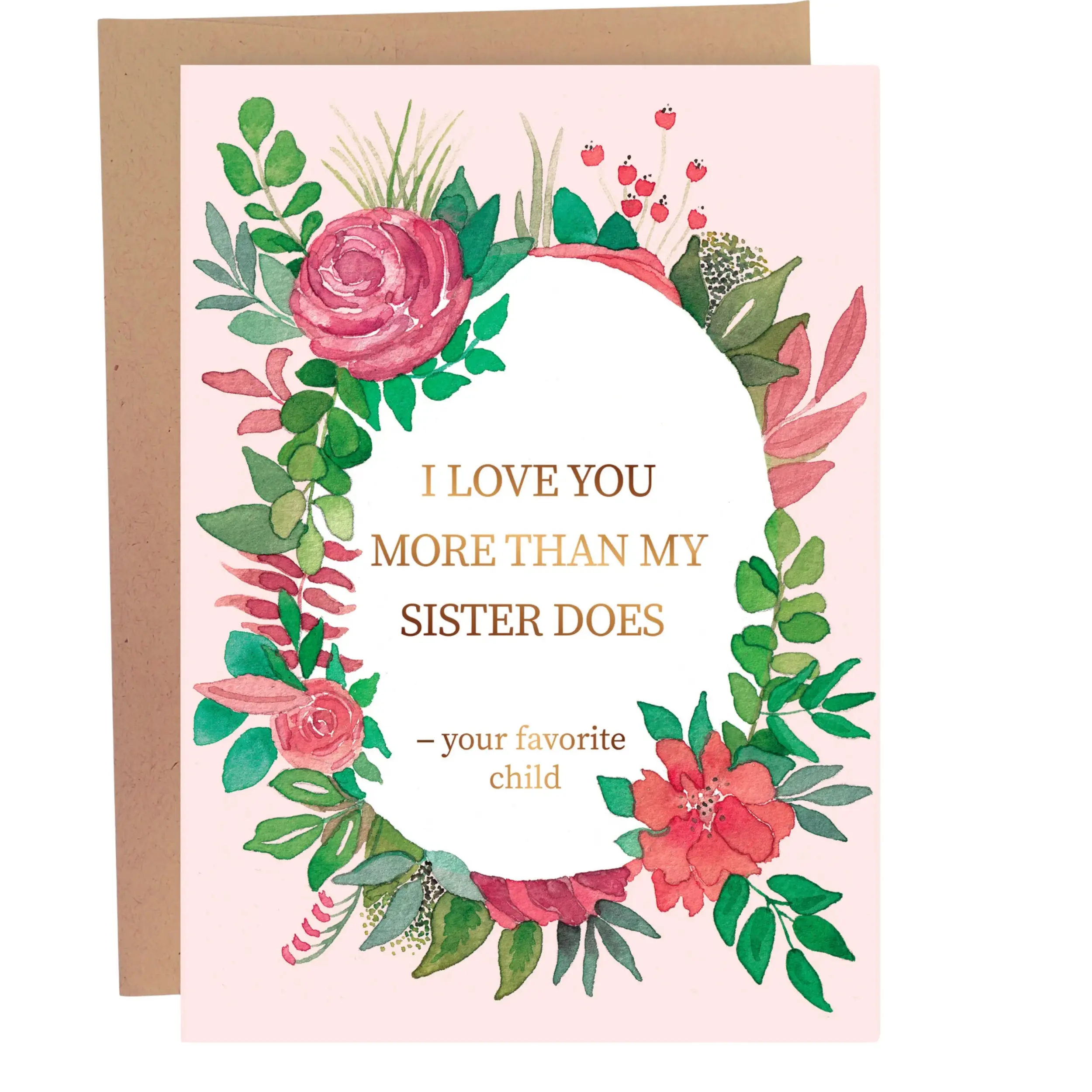 Mothers Day Card - Funny Mother's Day Cards for Mom - 5x7 Inch Individual Greeting Card with Kraft Envelope - Hand-Drawn Designs by Artists
