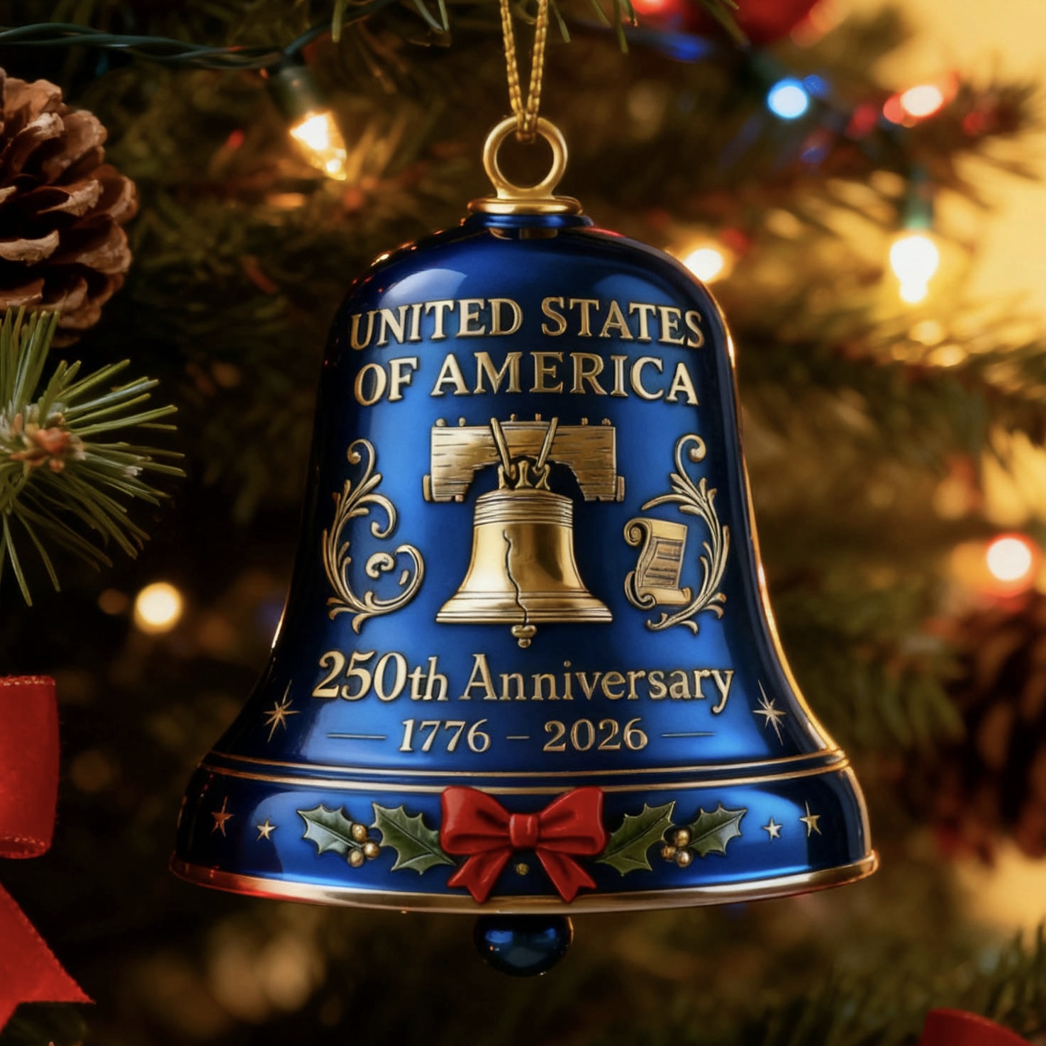 🔥Last Day 49% OFF -🔔United States 250th Anniversary Bell Ornament