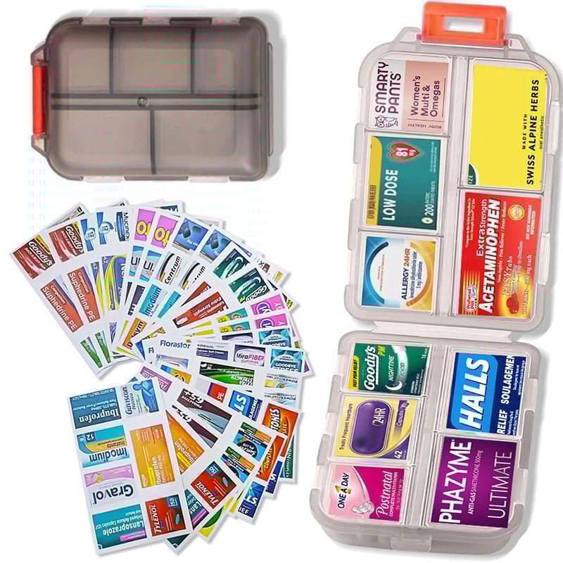 🌸Mother's Day Hot Sale 49% OFF🌸Travel Pill Organizer Box (161 Labels for Customization)