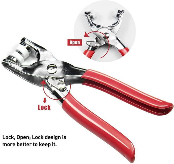 100pcs Invisible Colored Metal Buckle & Manual Pressure Pliers Kit