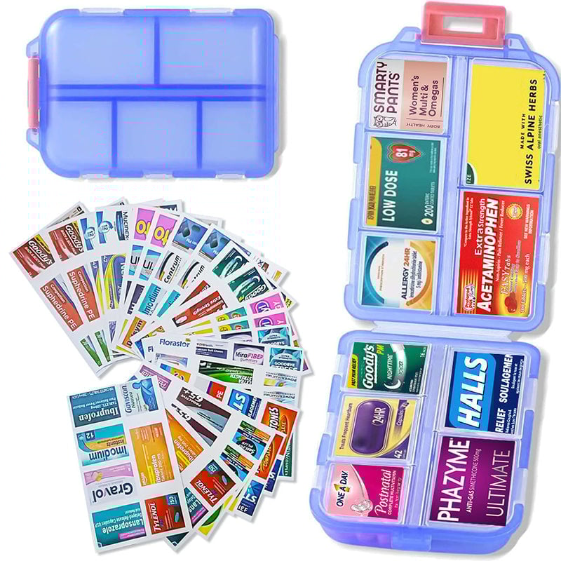 🌸Mother's Day Hot Sale 49% OFF🌸Travel Pill Organizer Box (161 Labels for Customization)