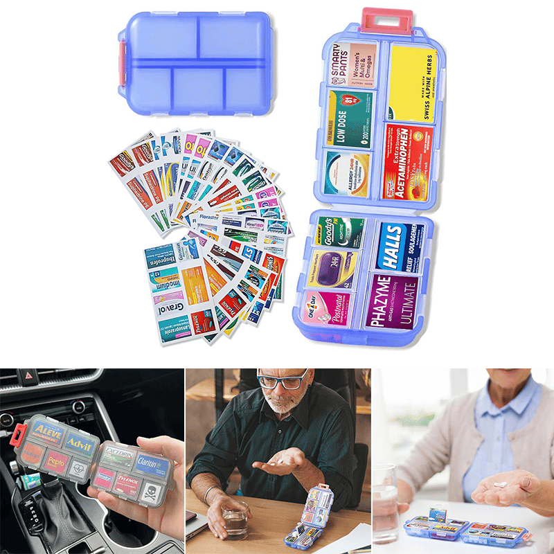🌸Mother's Day Hot Sale 49% OFF🌸Travel Pill Organizer Box (161 Labels for Customization)