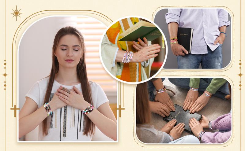 30 Pcs Jesus Loves You Bracelets Religious WWJD Clay Beads Bracelets Christian Cross Bracelets Inspirational Motivational Scripture Bracelets Friendship Bracelets Gifts for Halloween Thanksgiving Christmas for Church Groups Sunday Supplies