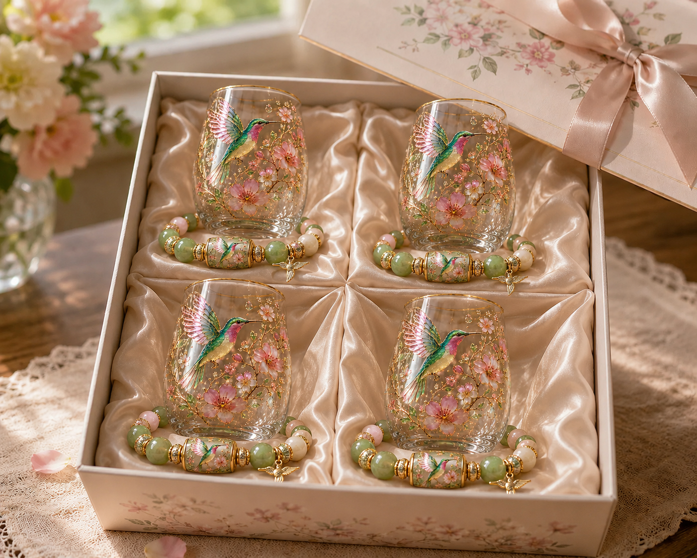 🌸🌿 Limited Edition 2026 Garden Morning Bliss Glass Tea Cup☀️☕