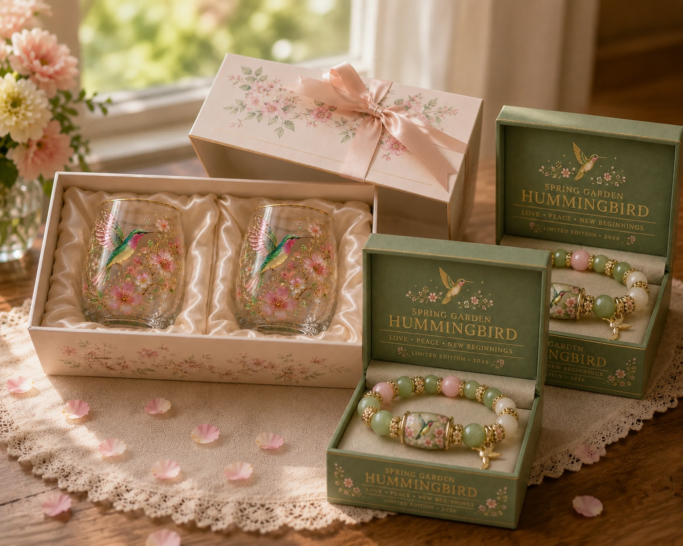 🌸🌿 Limited Edition 2026 Garden Morning Bliss Glass Tea Cup☀️☕
