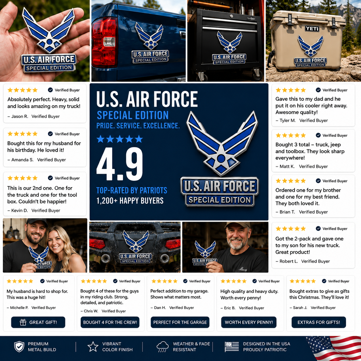 USAF Edition Metal Emblem