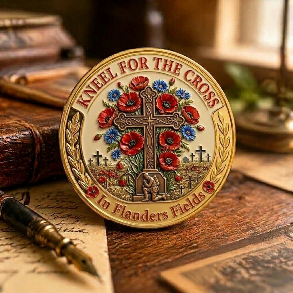 Lest We Forget Soldier & Poppy Commemorative Coins