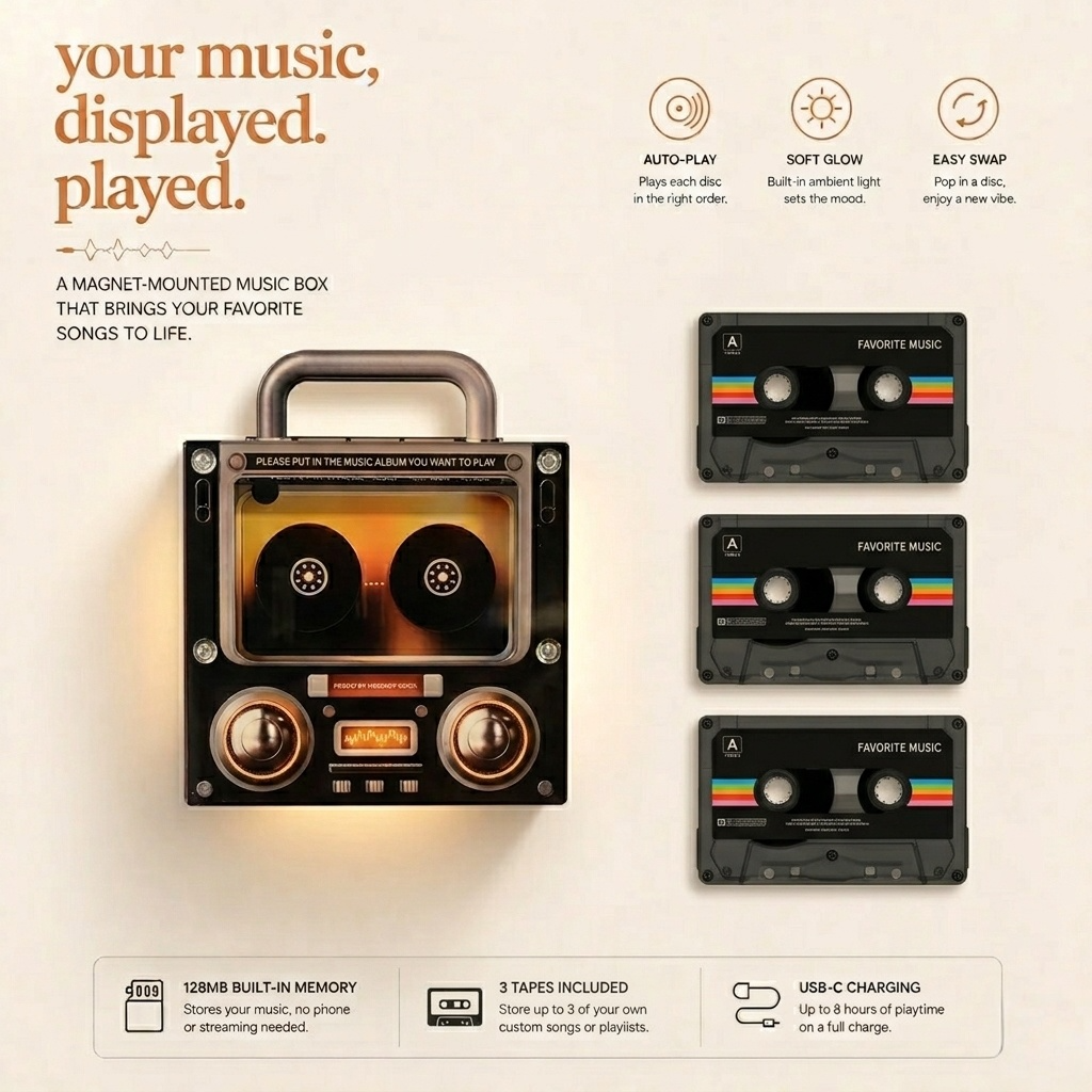 💿NFC Music Vinyl Fridge Magnet