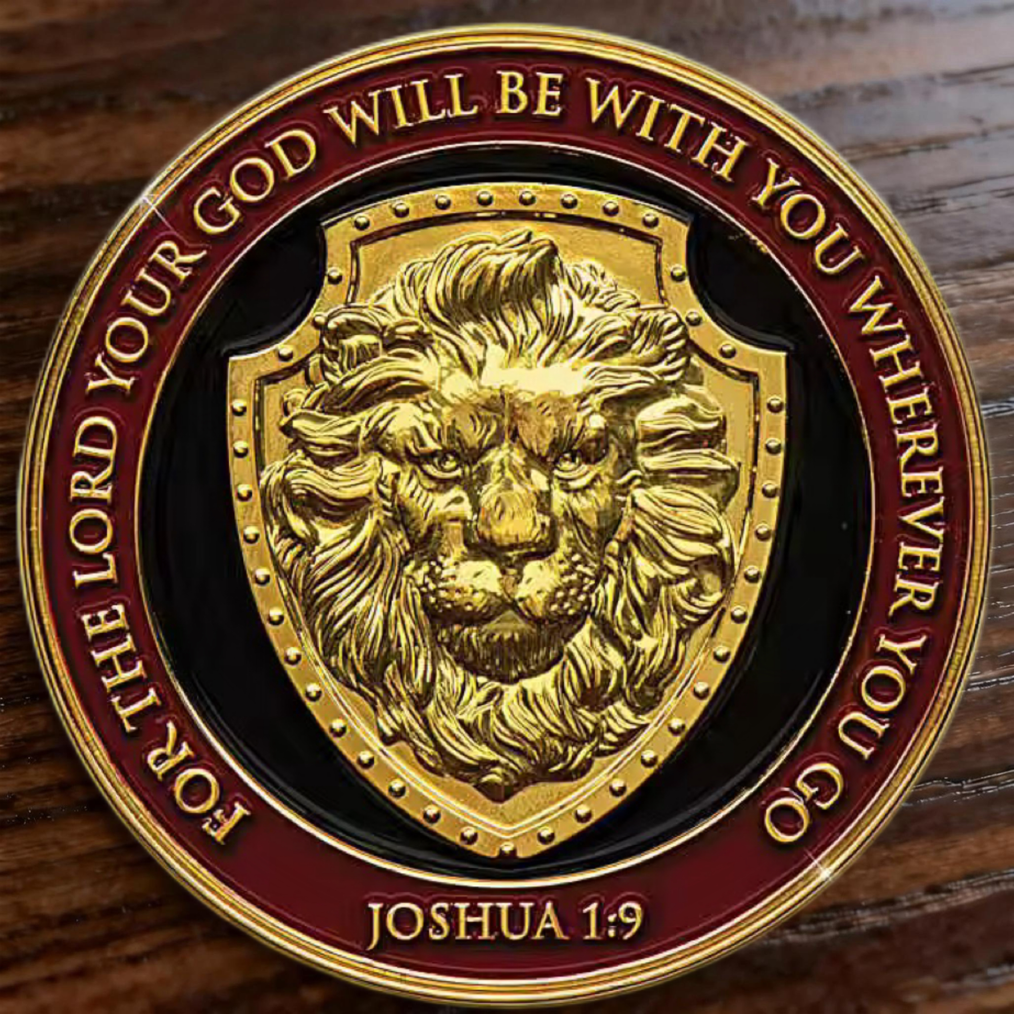 ✝️ Crusader Knight-Plated And Enameled Challenge Coins