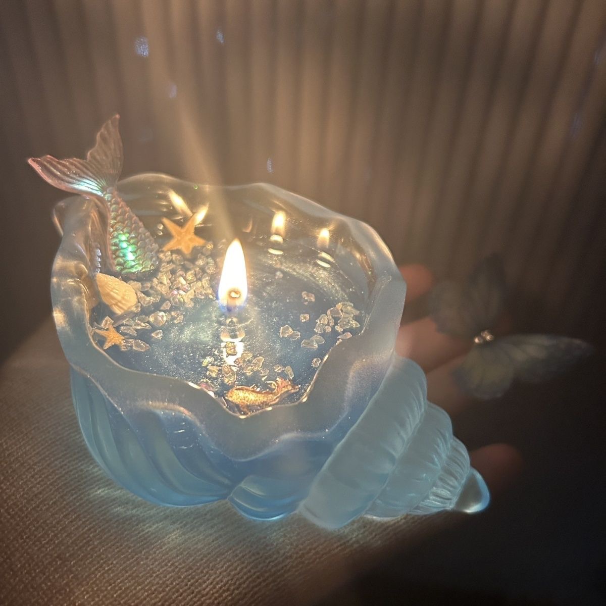 An aromatherapy candle with mermaid vibes🌊 🌊 🌊 