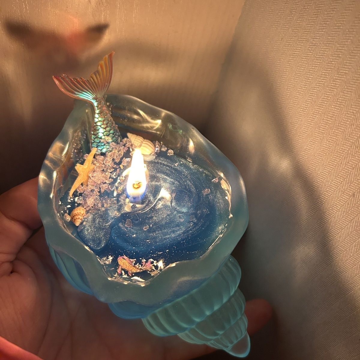 An aromatherapy candle with mermaid vibes🌊 🌊 🌊 