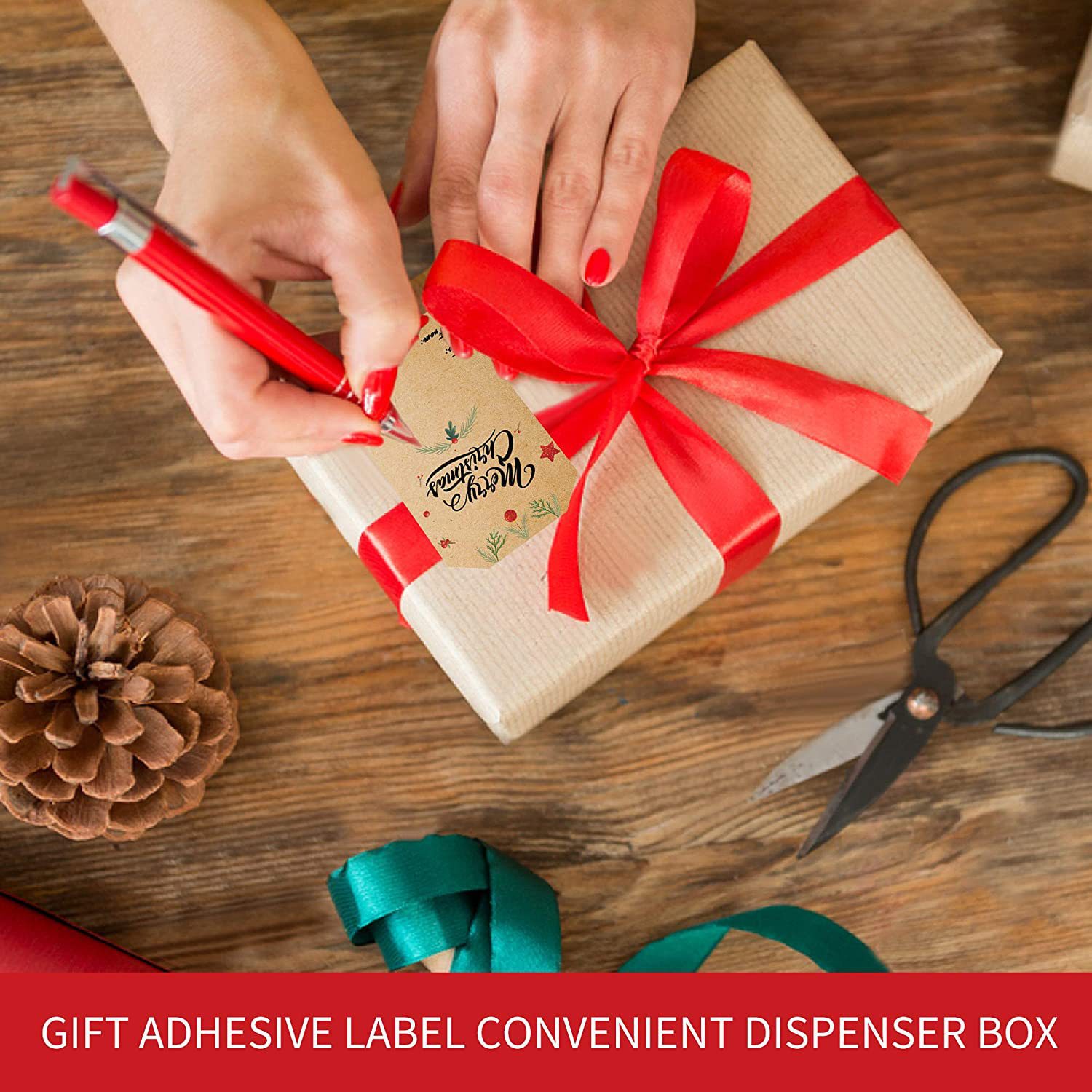 🎁 LAST DAY 49% OFF-Christmas Stickers Roll – 500 Labels Per Roll