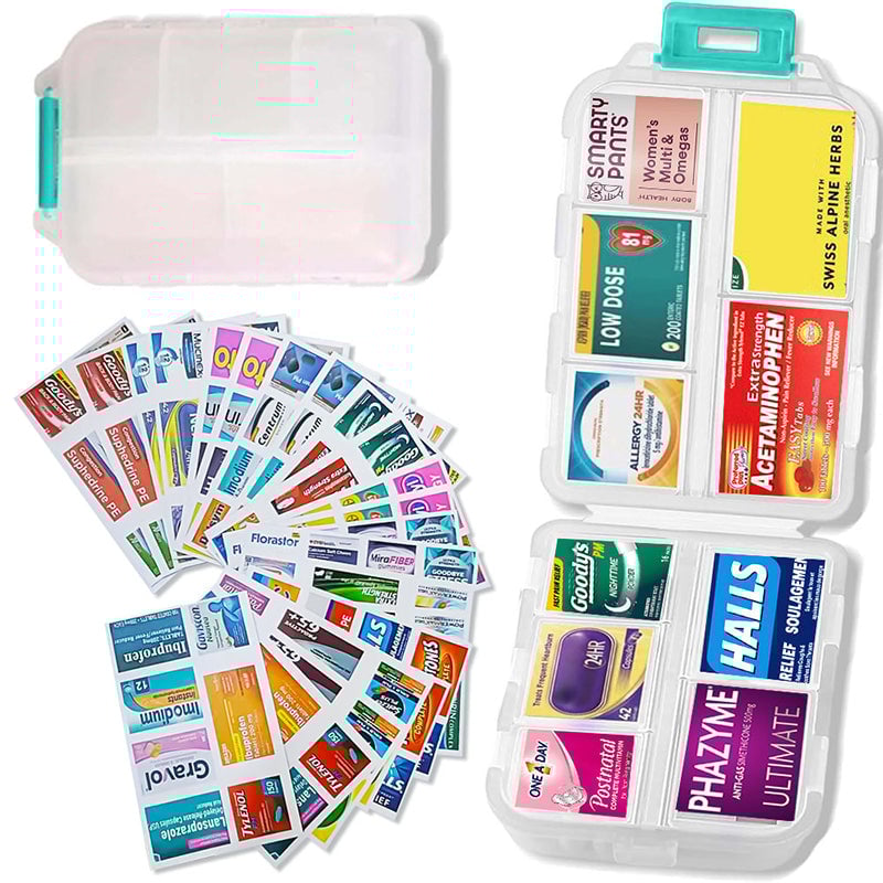 🌸Mother's Day Hot Sale 49% OFF🌸Travel Pill Organizer Box (161 Labels for Customization)