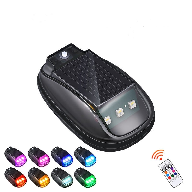 Last Day 49% OFF🔥Solar-powered RGB strobe light on car roof with remote control💡