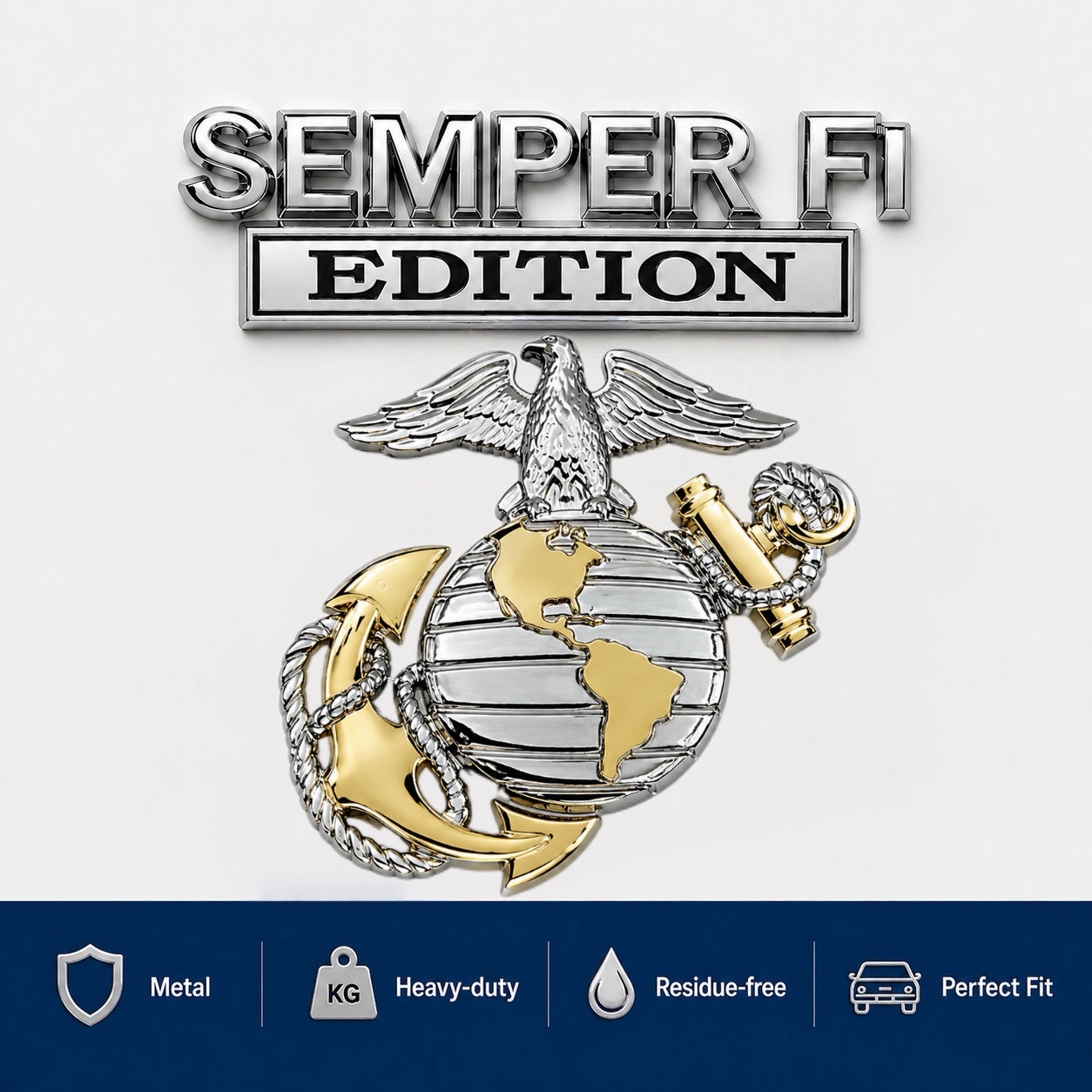 SEMPER FI EDITION Car Emblem Metal Badge