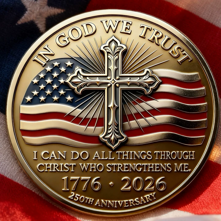 ✝️ “In God We Trust” 250th Anniversary Christian Commemorative Coin 🇺🇸🪙