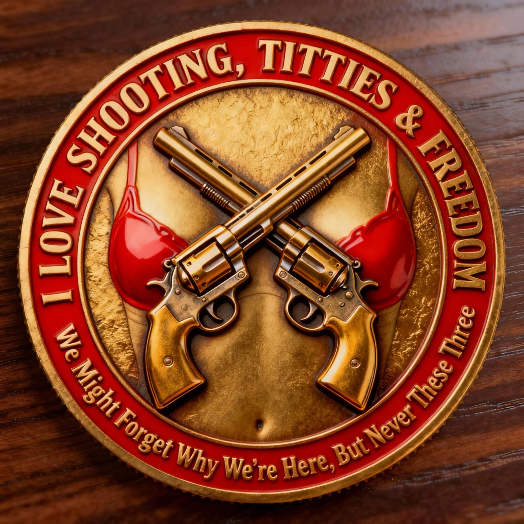 “Old Bastards Shooting Club – I ♥ GUNS,TITTIES & FREEDOM!”