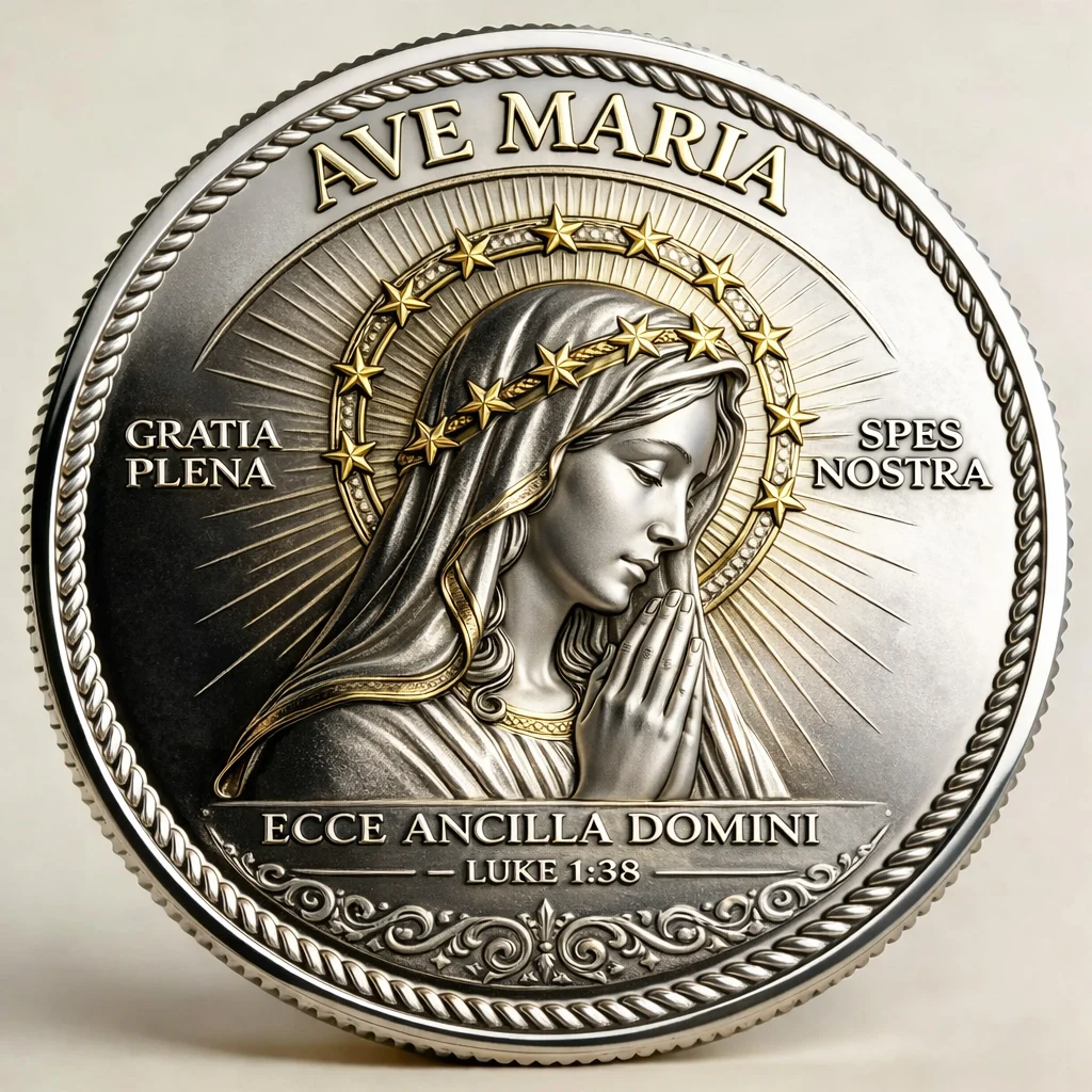 🏆Flash Sale 60% OFF - ✝️ Ave Maria – Sacred Devotion Commemorative Coin