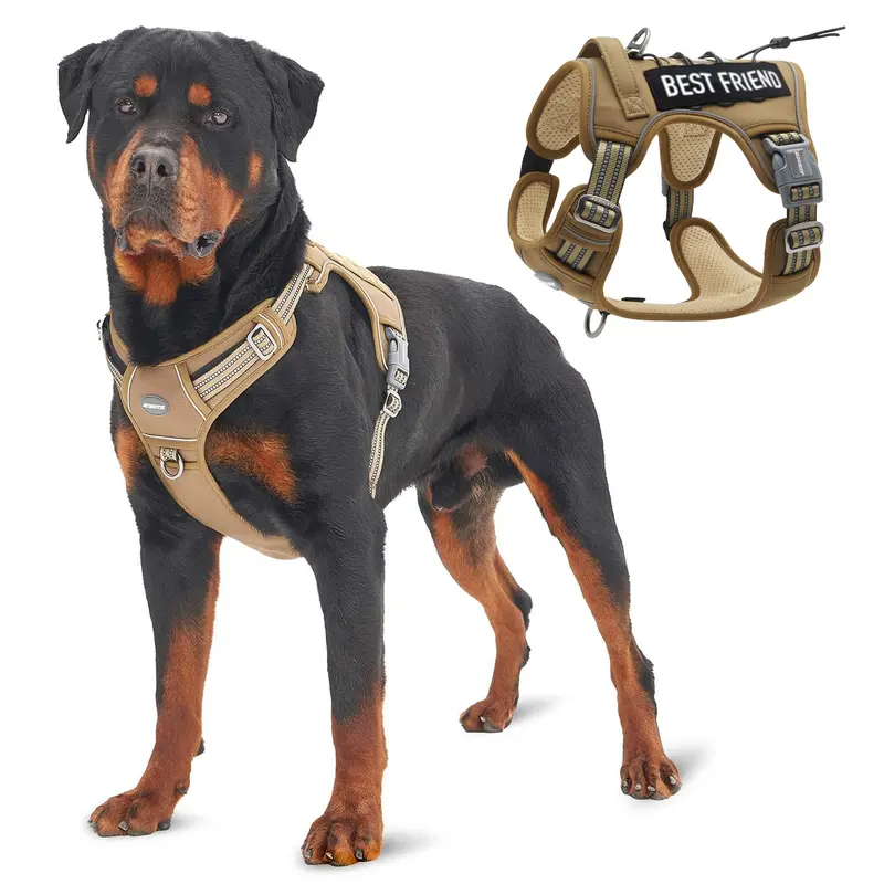 Auroth Tactical Dog Harness Adjustable Metal Buckles Dog Vest with Handle