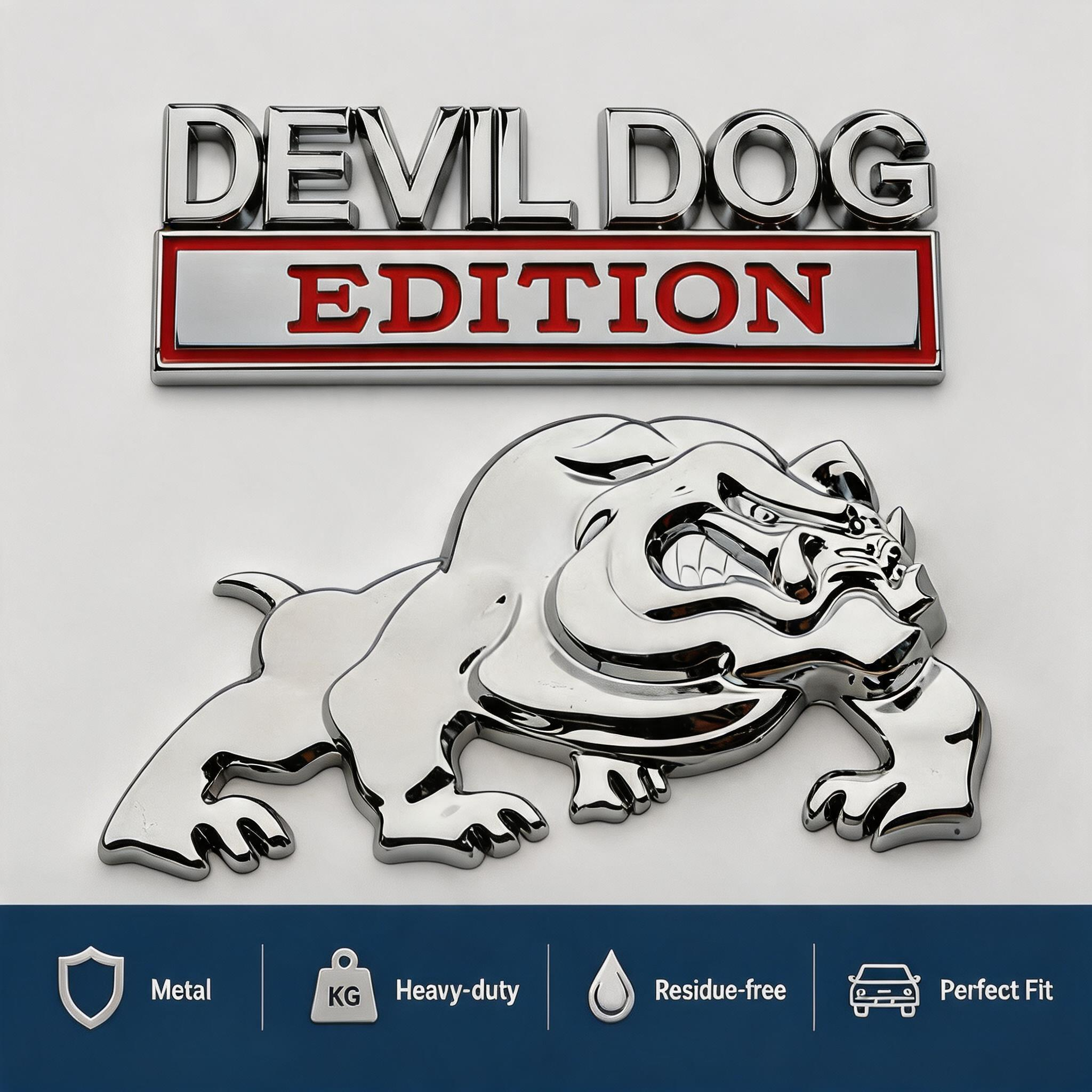 Devil DOG EDITION Car Emblem Metal Badge