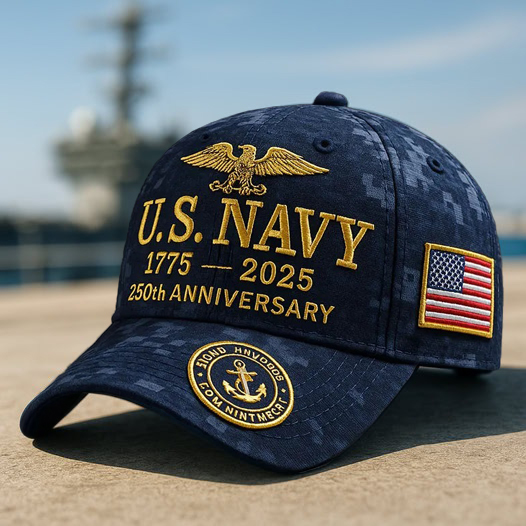 🔥U.S. Navy 250th Anniversary Cap – 1775–2025 Edition