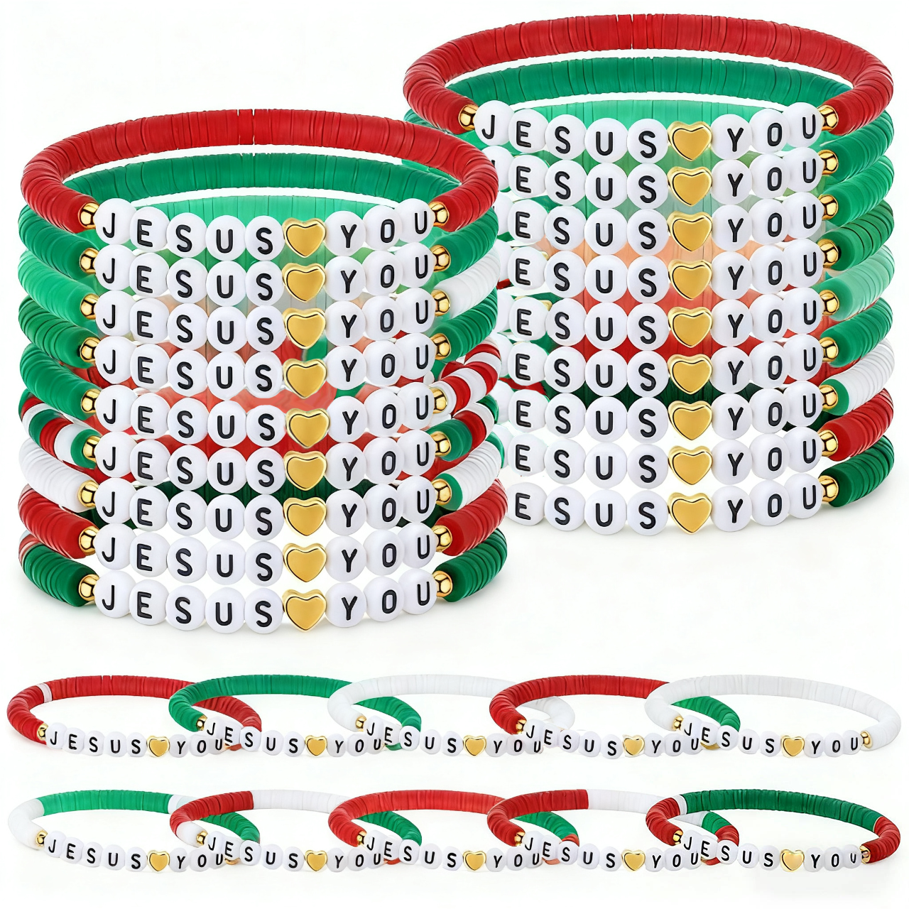 Jesus Loves You Bracelets - Gifts for Christmas Halloween Thanksgiving