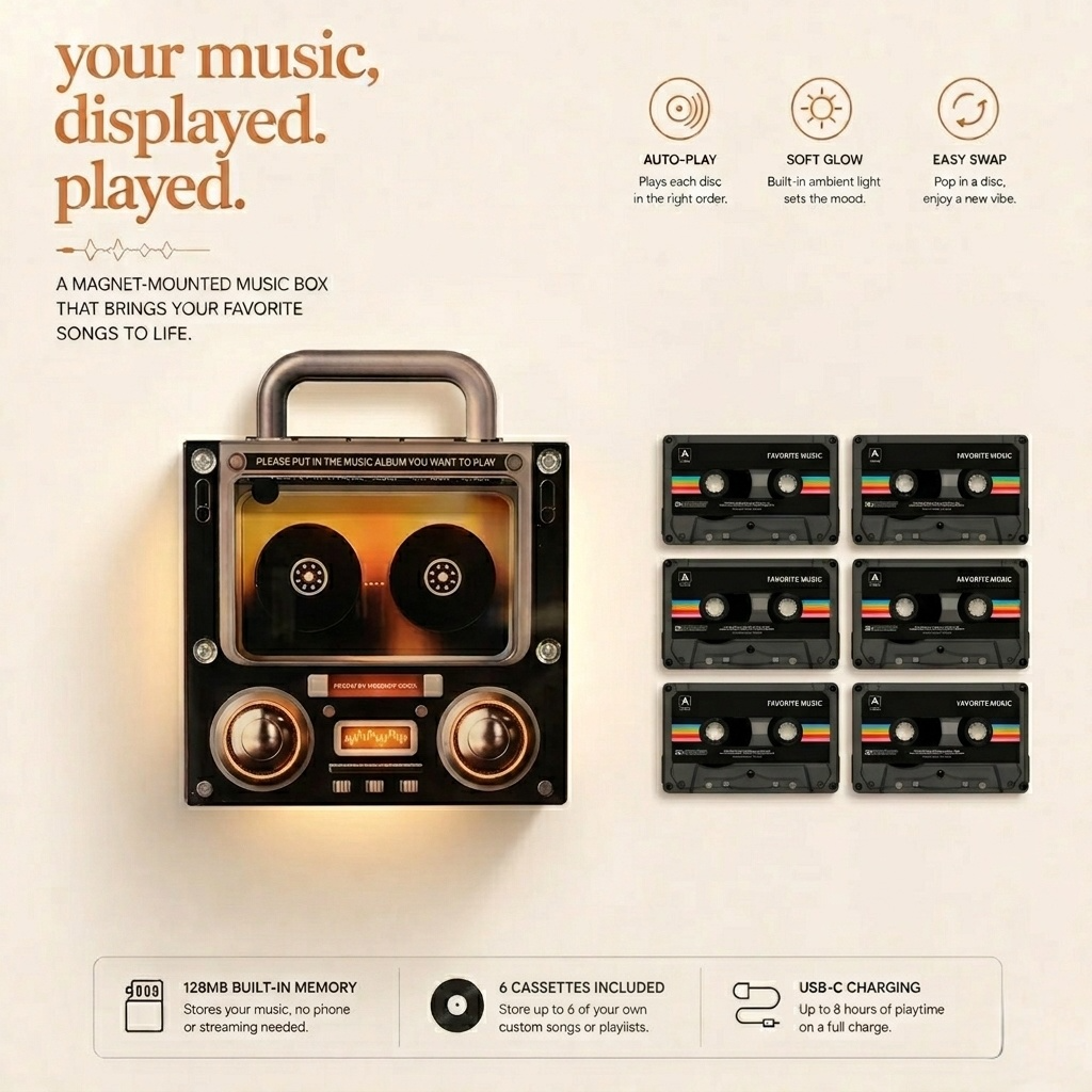 💿NFC Music Vinyl Fridge Magnet