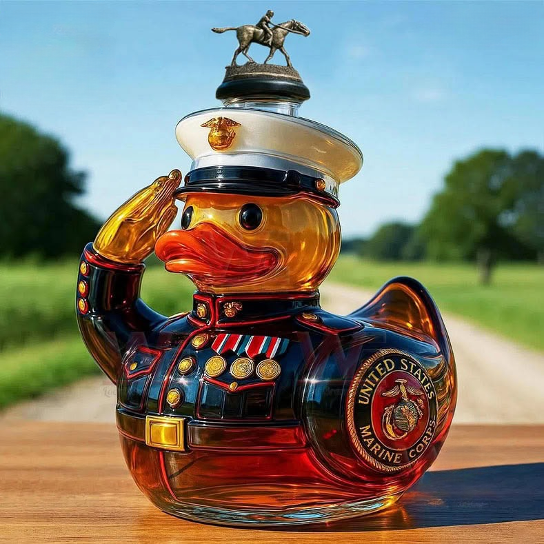 US Marine Corps Duck Tribute Whisky Bottle