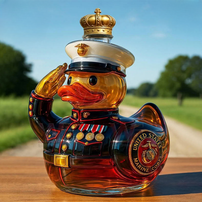 US Marine Corps Duck Tribute Whisky Bottle