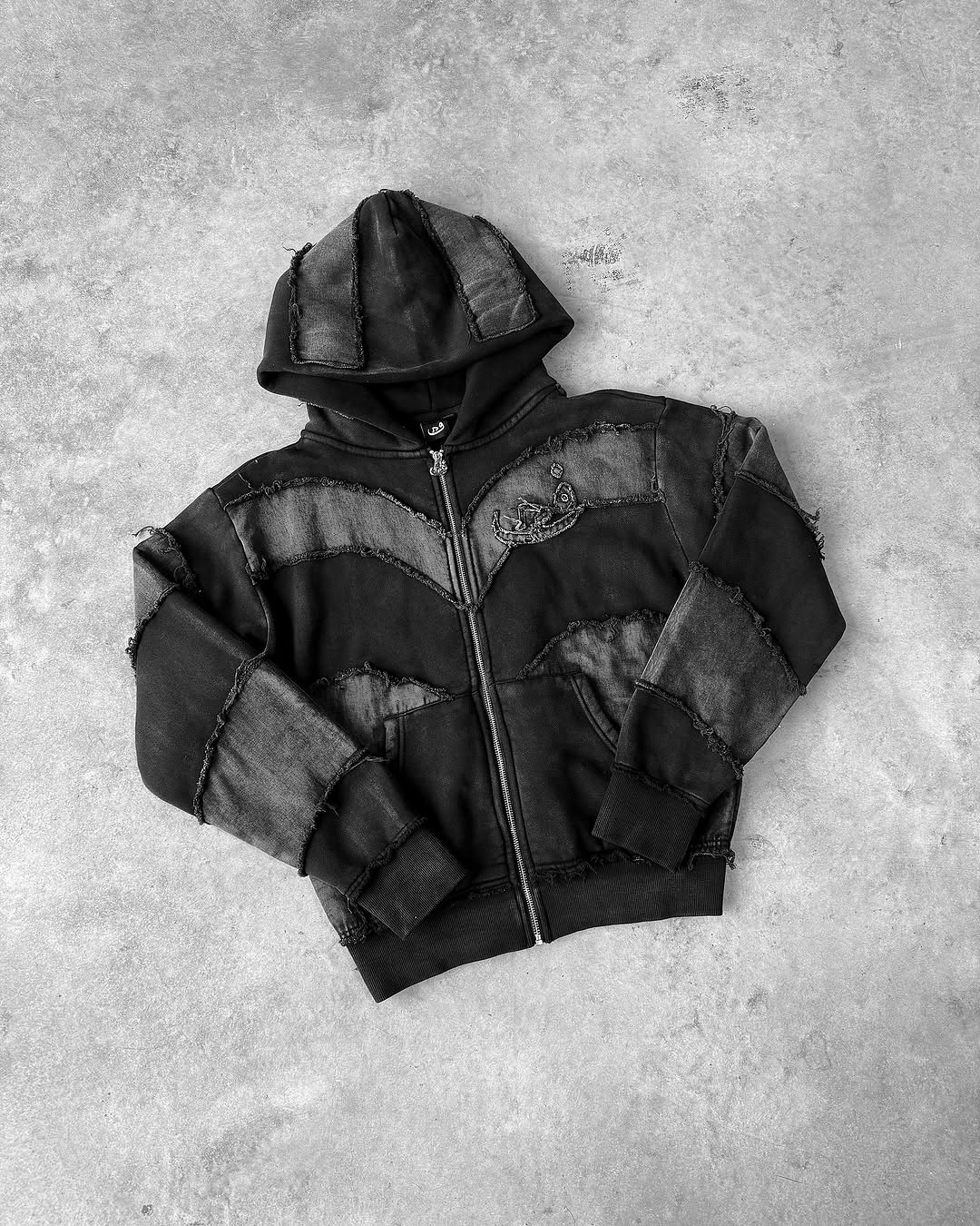 Canvas zip-up hoodie