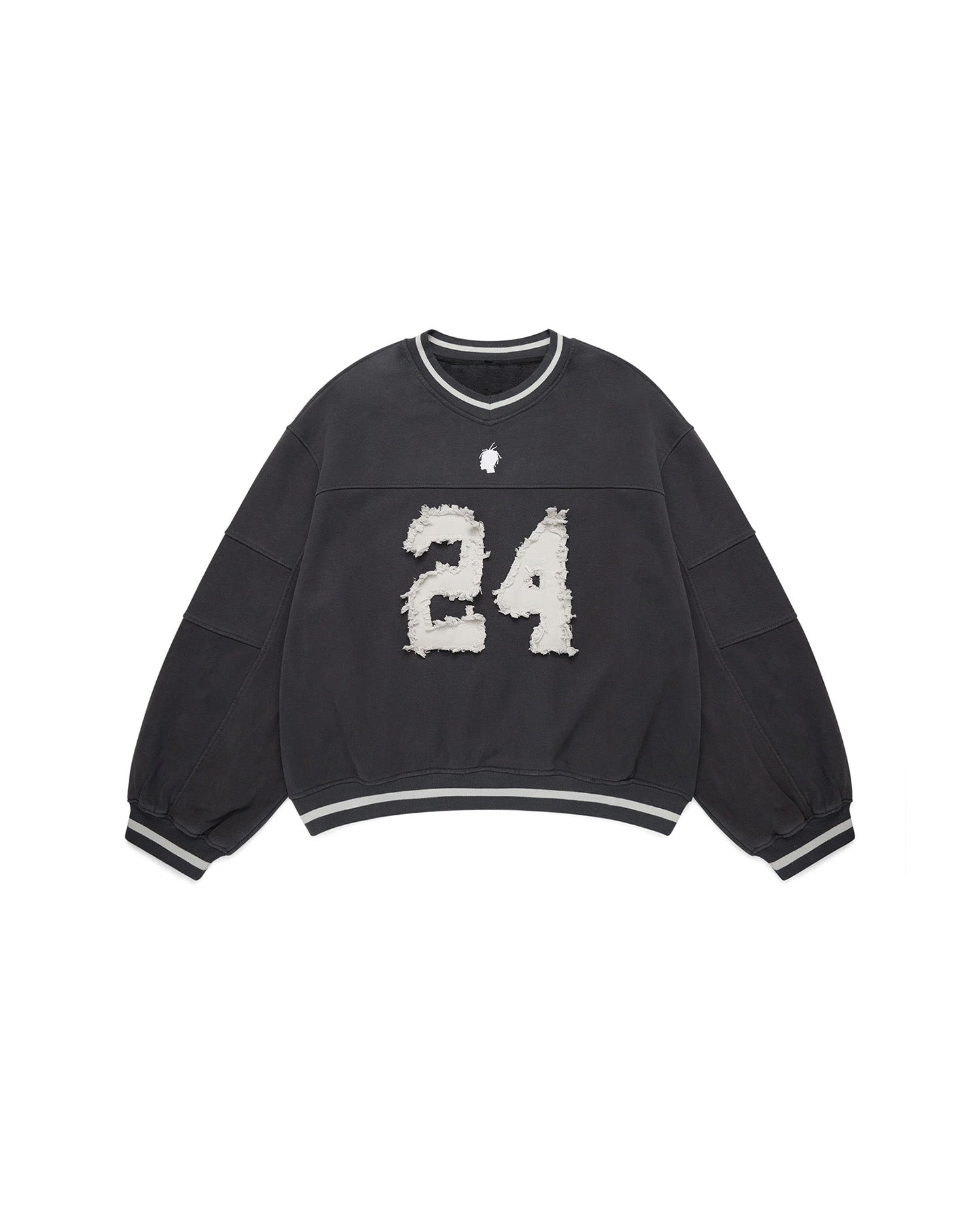 HEAVYWEIGHT WASHED BLACK JERSEY CREWNECK