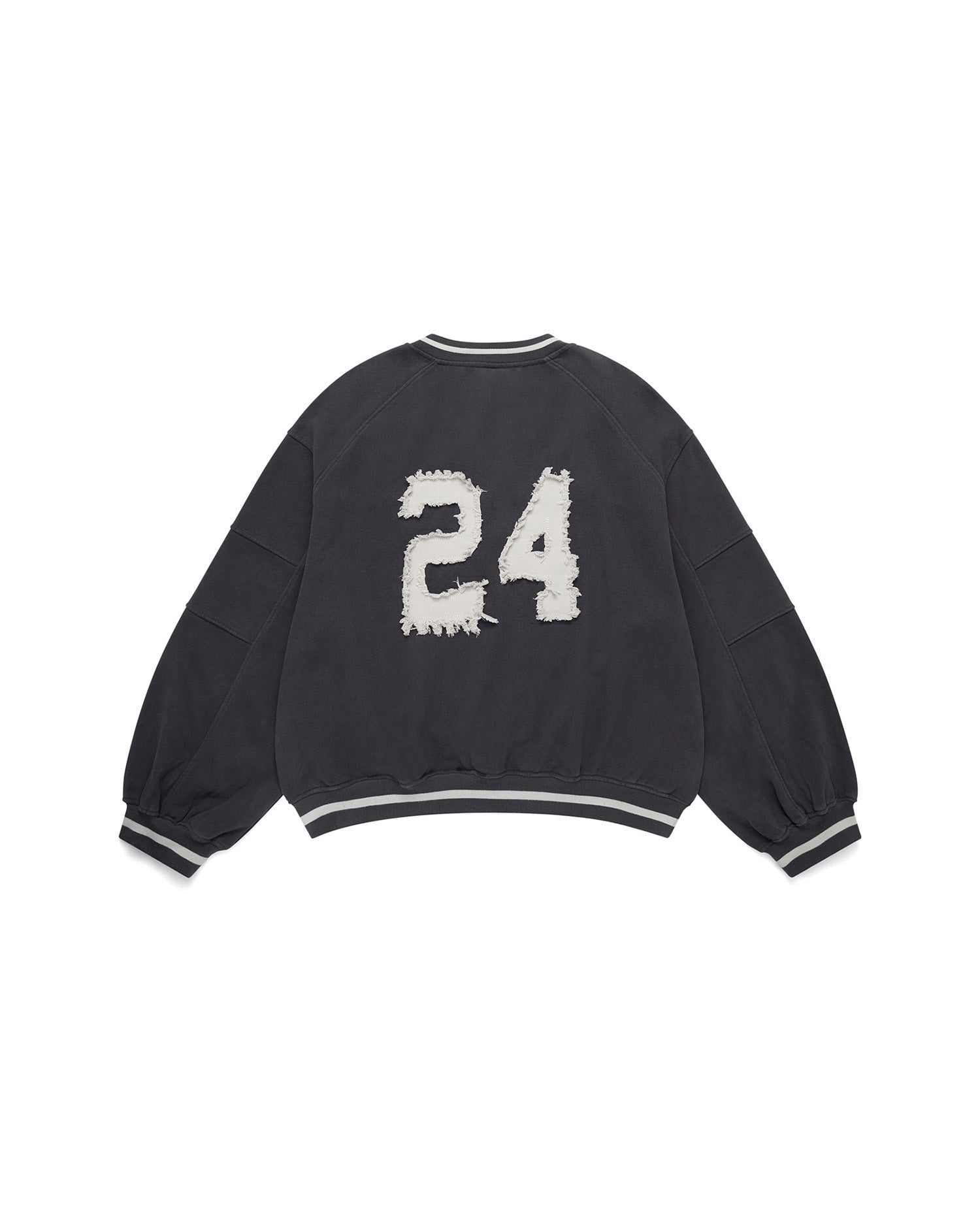 HEAVYWEIGHT WASHED BLACK JERSEY CREWNECK