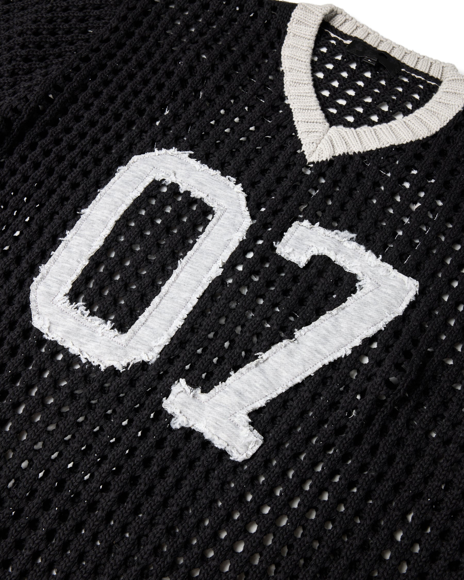 HAND CROCHETED KNIT JERSEY SHIRT