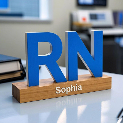 Personalized Registered Nurse (RN) Desk Decor