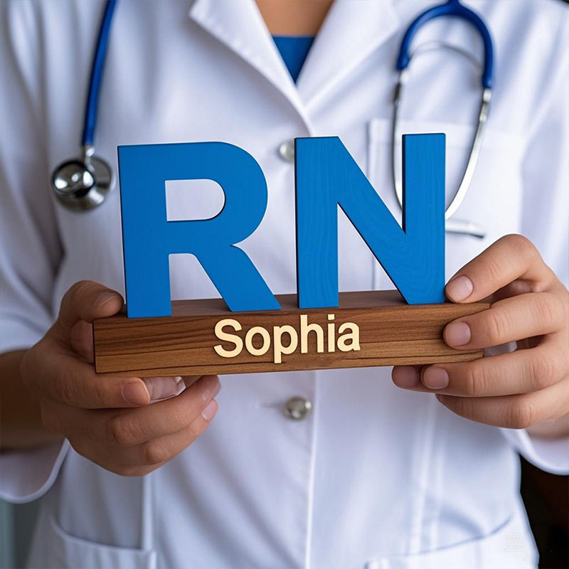 Personalized Registered Nurse (RN) Desk Decor