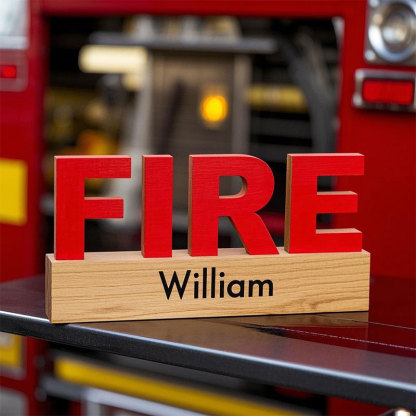 Personalized Firefighter Name Standing, Graduator Gifts