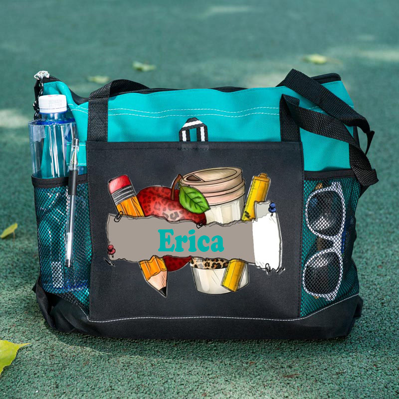 Pencil Apple Coffee Rule Custom Tote Bag