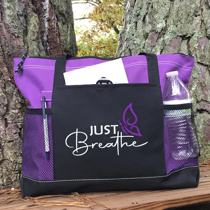 Just Breathe Tote Bag Women Gifts Tote Bag