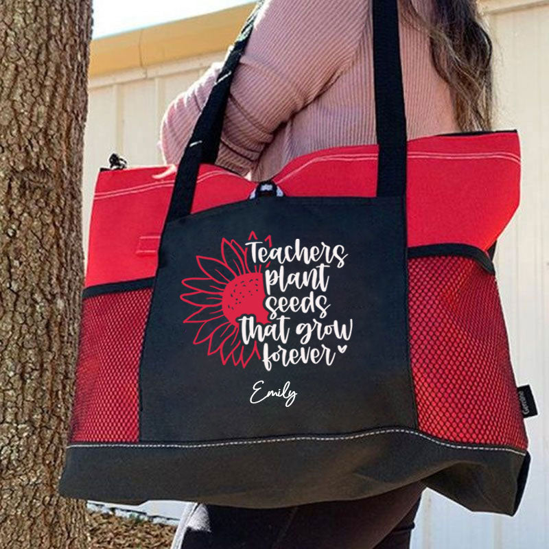 Teachers Plant Seeds That Grow Forever Tote Bag