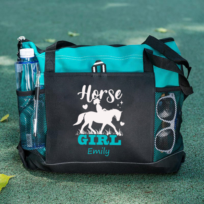 Personalized Horse Girl Tote Bag
