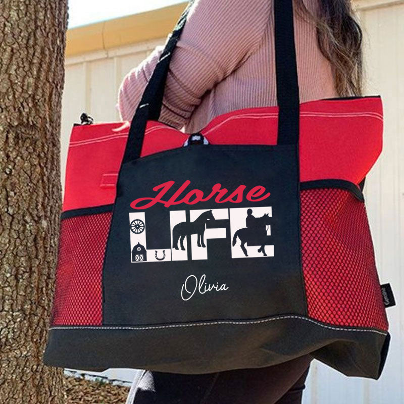 Custom Horse Life Tote Bag