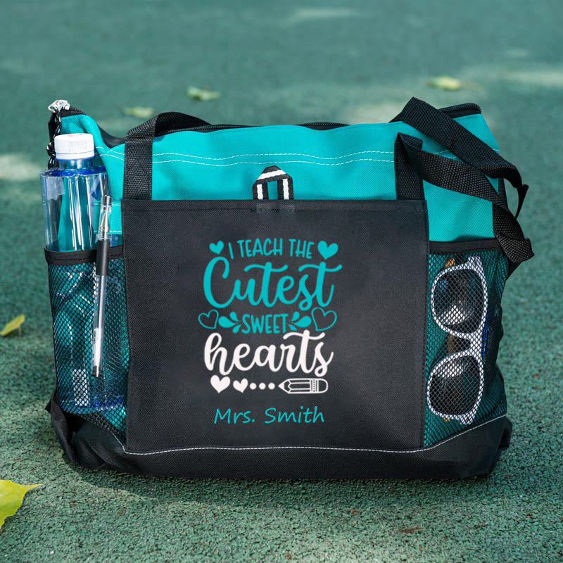 I Teach The Cutest Sweet Hearts Teacher Tote Bag