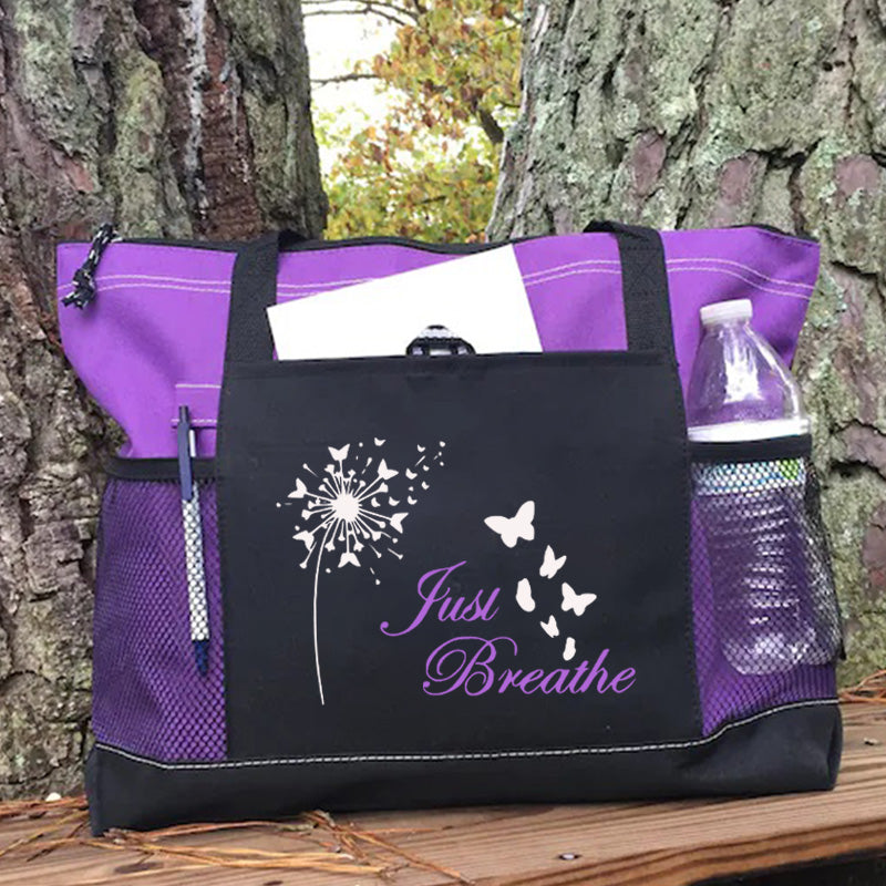 Just Breathe Butterfly Tote