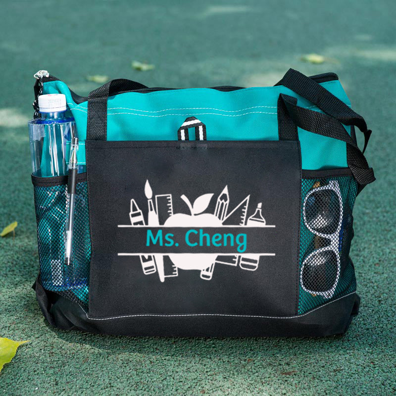 Teacher School Supplies Tote Bag