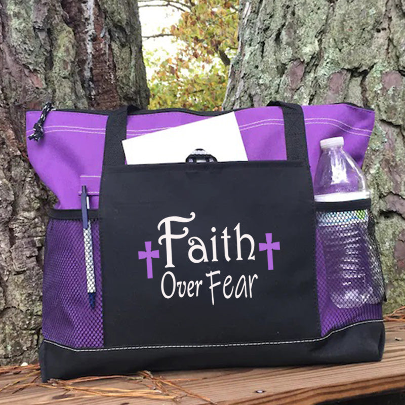 Faith over fear Tote Bag